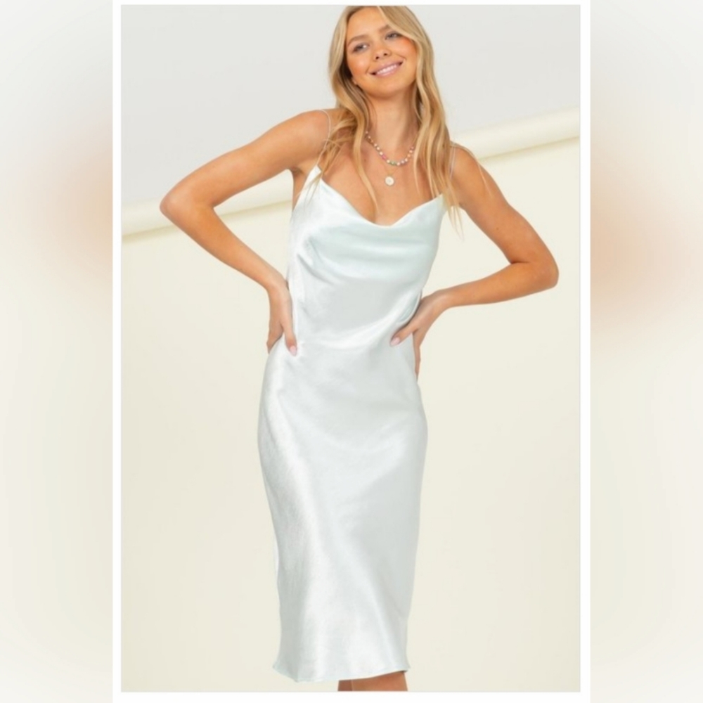 BNWT Double Zero Satin backless slip Dress